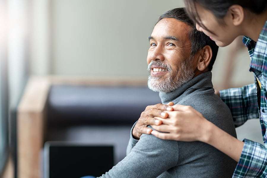 family comforting each other through the addiction recovery process