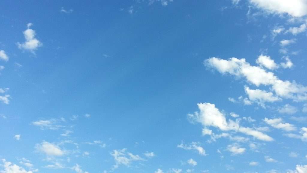 blue sky with small clouds