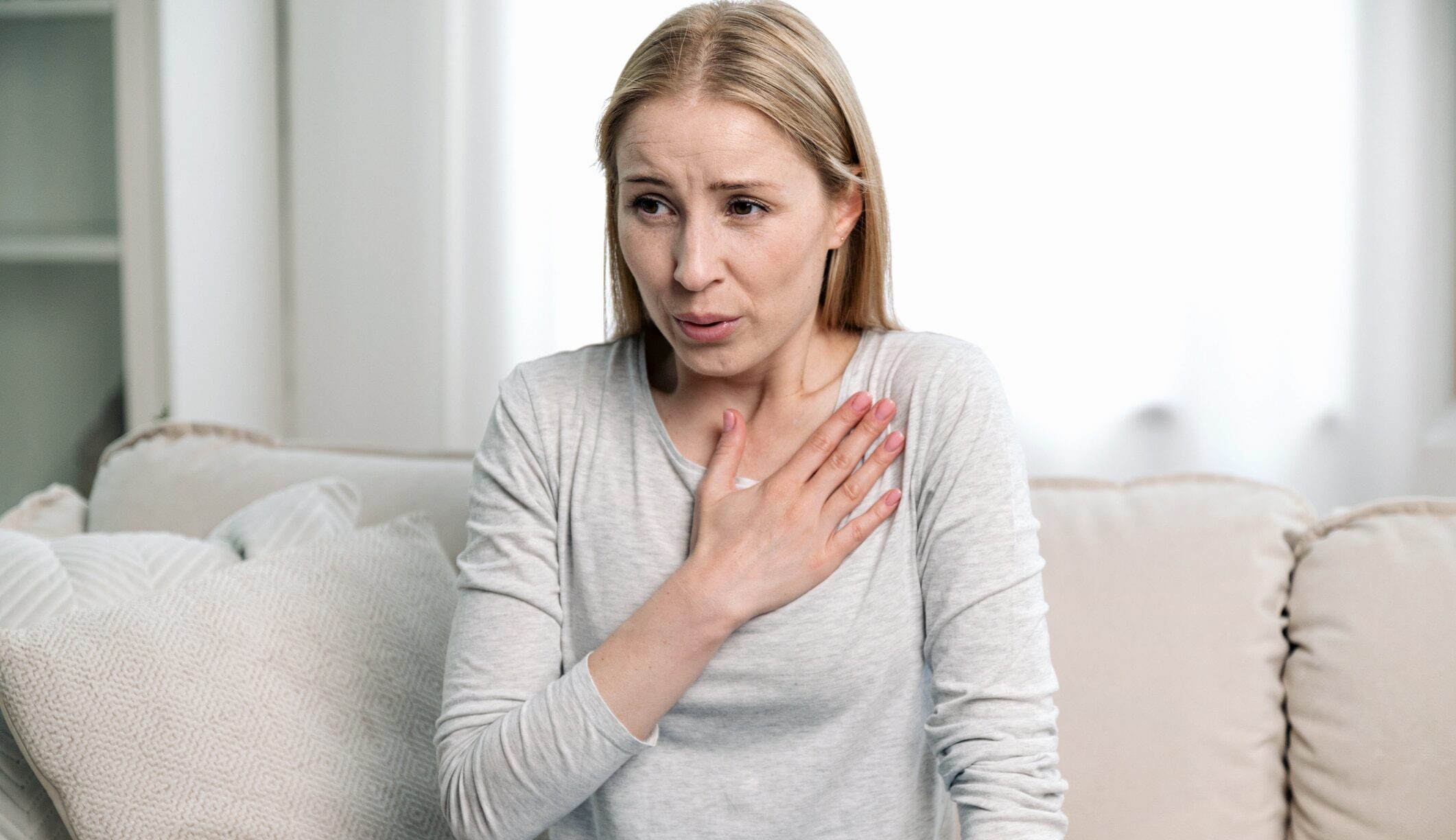 Women experiencing shortness of breath